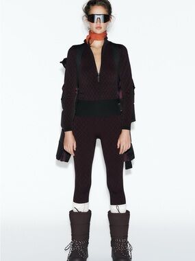 Zara Black Ski Knit Pants